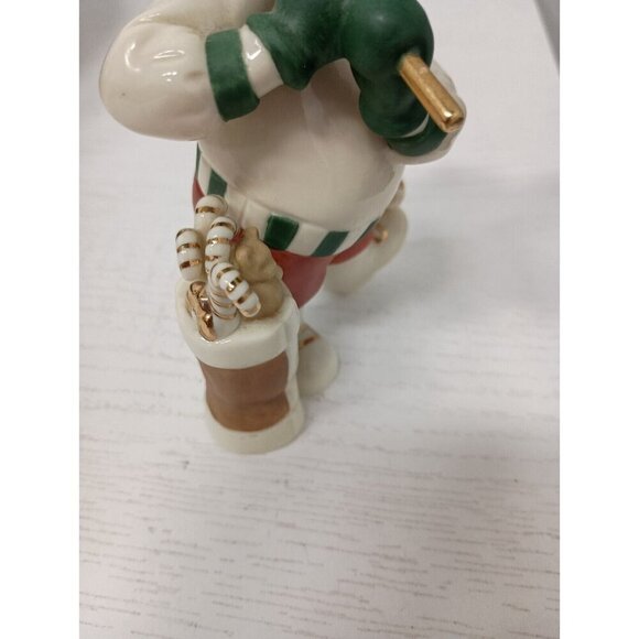 Vintage Lenox Golf Swing Golfer Santa Porcelain Christmas Figurine Collectible - Picture 3 of 9